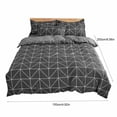 thumbnail image 3 of Fridja 4Pcs Queen Bedding Sets All Season Bed Set, Soft Microfiber Bedding Solid Color Printed with 1 Quilt Cover, 1 Sheets, 2 Pillowcases, 3 of 5