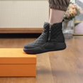 thumbnail image 3 of Bottes d'Hiver Doublées Chaudes Bottines Courtes Bottes pour Femmes Mode pour Randonnée Randonneur Hiver 36 Noir, 3 of 9