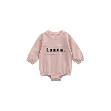 Xingqing Newborn Baby Girls Garçons Enfant Romper Lettre Imprimé Sweat-Shirt à Manches Longues Combinaison Clothes