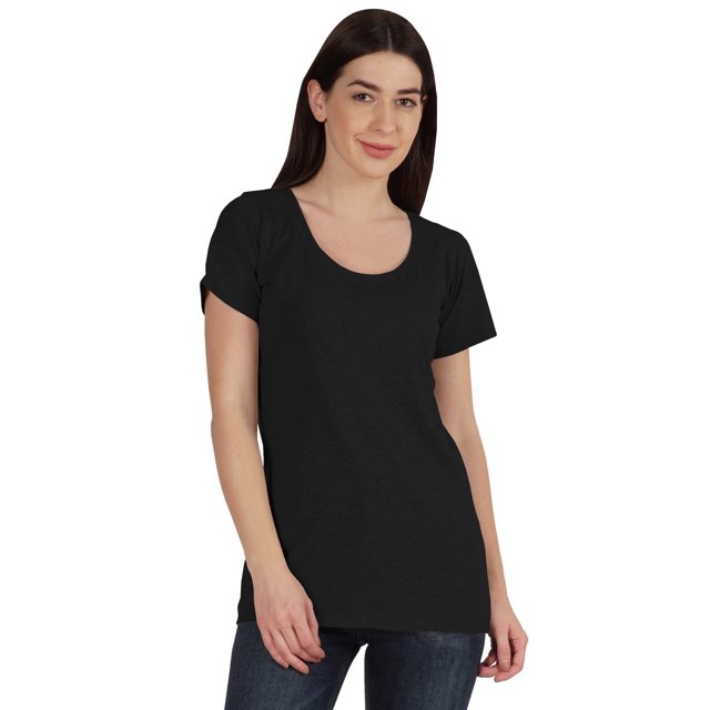 Inkmeso Inkmeso T-shirt à Encolure Dégagée pour Femmes à Manches Courtes d'Été, T-shirt Basique