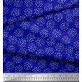 thumbnail image 2 of Soimoi Blue Poly Georgette Fabric Dot Abstract Printed Fabric 1 Yard 52 Inch Wide, 2 of 5