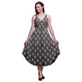 thumbnail image 1 of Bimba Robe à Imprimé Floral pour Femme, Bretelles Spaghetti, Col en V, Midi, Tenue de Plage - XX-Grand, 1 of 1