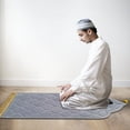 thumbnail image 4 of Portable Foldable Prayer Mat with Embossed Knee Design, Non-Slip Flannel Travel Rug for Home Office Mosque, 4 of 5