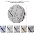 thumbnail image 2 of JV Home Round Rug Stripes Beige 4 ft Washable Carpet Anti Slip, 2 of 6