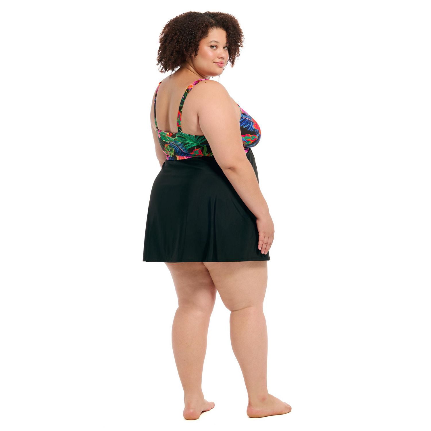 Krista Plus Maillot-robe Une-pièce pour Femme avec Bonnets D et Torsade, Bretelles Ajustables à Deux Sens