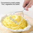 thumbnail image 3 of Stainless Steel Potato Puree Masher with Handle Vegetable Mud Crusher Kitchen Gadgets, 3 of 12