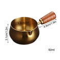thumbnail image 2 of SPOORYYO Casserole à Fondre en Acier Inoxydable 304 - Chauffe-Lait et Chauffe-Chocolat - Casserole Réutilisable avec Poignée en Bois pour Aliments, Huile et Café Turc - Options 60 Ml/120 Ml/180 ml, 2 of 9