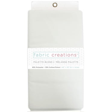 FABRIC CREATIONS 65/35 Polycotton Pre-Cut Fabric, White, 1.83 × 1.07 m (2 × 1.17 yd)