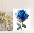 thumbnail image 2 of Blue Rose Abstract Canvas Wall Art 15.75x11.81 Inches, 2 of 8