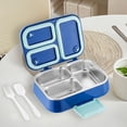 thumbnail image 1 of Nilvkv Transparent Stainless Steel Lunch Box for Office Workers and Students with Compartments for Lunch Boxes Heated Light Meal Boxes Three Compartment Lunch Box, 1 of 6