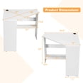 thumbnail image 4 of Ginatex Corner Computer Desk, Space-saving Triangular Writing Desk, Multi-functional Console Table for Small Space in Home Office, White, 4 of 8
