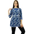 thumbnail image 5 of Phagun Kurta Décontracté pour Femmes, Haut à Manches 3/4, Kurti Courte, Blouse en Coton, 5 of 5
