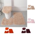 thumbnail image 1 of Dvkptbk 3 Bathroom Rugs, -Slip Chenille Bath Rug, Super Absorbent Luxury Bath Mats Set, Plush Carpet for Tub, Shower, Bath Room,Machine Washable(Khaki,Red,Pink,Wine), 1 of 9