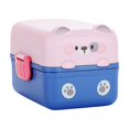 thumbnail image 2 of JZCHUNTOY Cute Cartoon Animal Double Layer Bento Lunch Box 1 Pack, Leak Proof Food Grade Reusable Food Container, Microwave Safe Portable Lunch Box for Work Picnic Travel and Daily Meal Prep, 2 of 6