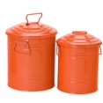 thumbnail image 1 of 6515E TA S-2 2.5 gal Enameled Galvanized Storage Container, Tangerine, 1 of 1