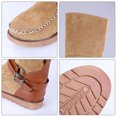 thumbnail image 5 of Bottes pour Femmes à Bout Rond, Mode, Décontractées, avec Boucle de Ceinture, Talon Bas, Bottes Plates, 5 of 5