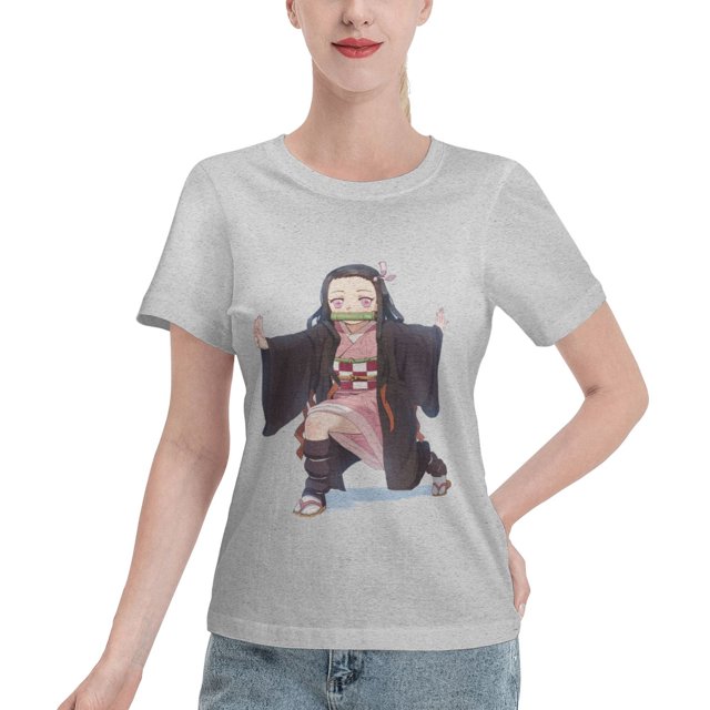 Women's Basic Short Sleeve T-Shirt Demon Slayer Blade Nidouzi