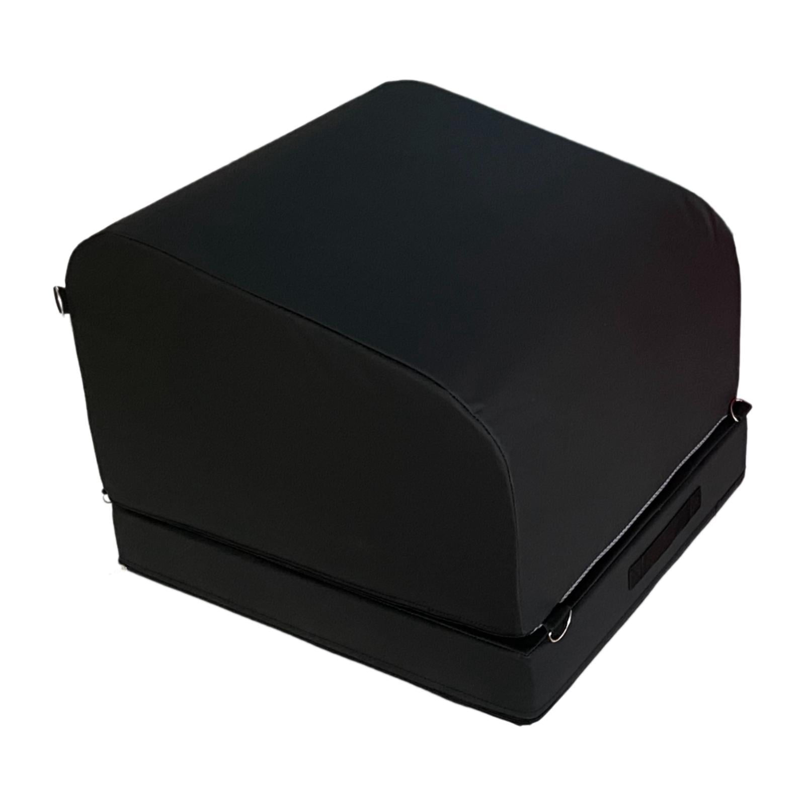 Siruishop Hip Thrust Machine PU Leather Booty Workout Box for Jumping Fitness Climbing Black