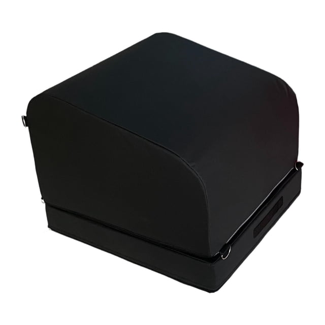 Siruishop Hip Thrust Machine PU Leather Booty Workout Box for Jumping Fitness Climbing Black