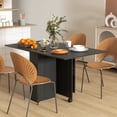 thumbnail image 2 of HOMCOM Foldable Dining Table with Storage Shelves, Drop Leaf, Wheels, Black, 2 of 10