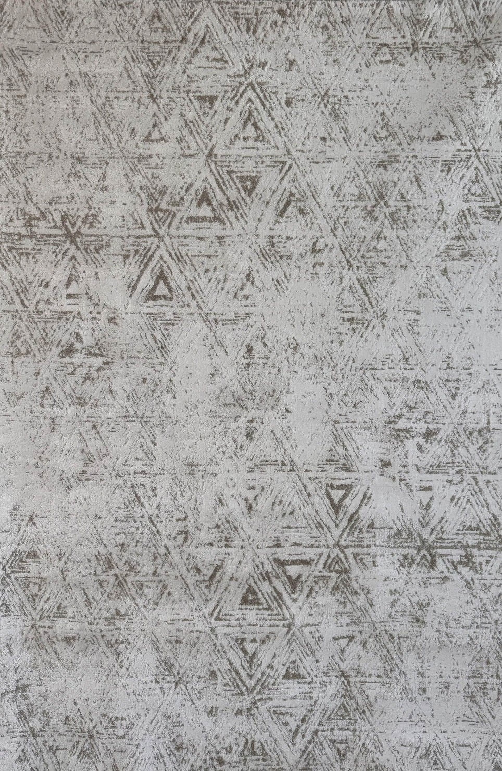 Tapis d'interieur abstrait Rug Branch Cadence, beige creme, moderne - Salon, chambre, salle a manger et cuisine