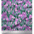 thumbnail image 1 of Soimoi Poly Georgette Fabric Leaves & Tulip Floral Decor Fabric Printed Yard 42 Inch Wide, 1 of 3