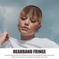thumbnail image 2 of Bandeau Perruques Synthétiques Mode Frange Extensions de Cheveux pour Femmes Filles (Marron Clair), 2 of 9