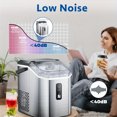 thumbnail image 4 of Portable Ice Maker Machine with Handle, Ice Makers Countertop with Self-Cleaning, Ice Scoop and Basket, for Christmas, Silvery.Ice Maker With Handle Self Cleaning Ice Machine, 4 of 5