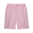 thumbnail image 1 of Toddler Boys Dress Shorts Straight Wide Leg Pants Solid Color Pull on Summer Shorts, 1 of 2