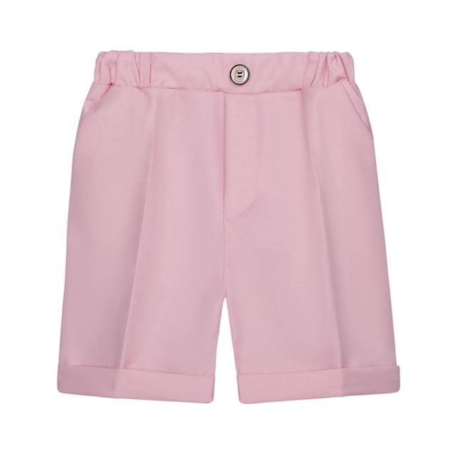 Toddler Boys Dress Shorts Straight Wide Leg Pants Solid Color Pull on Summer Shorts