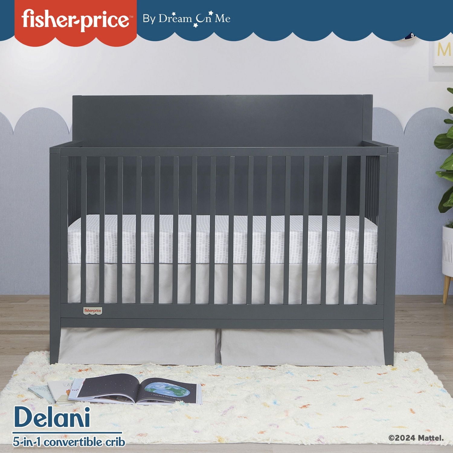 Fisher Price par Dream On Me Lit de bébé convertible 5 en 1 Delani