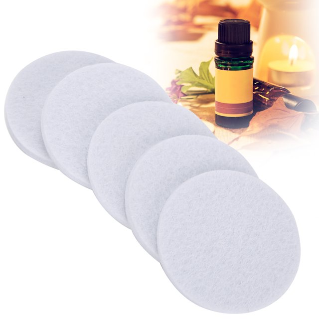 Tampon de Coton Aromathérapie, Forte Robustesse Portable 5 Pcs Diffuseur d'Aromathérapie Tampon de Coton, Diffuseur de Voiture pour Diffuseur d'Aromathérapie Collier