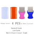 thumbnail image 2 of 4 Pieces Pet Hair Nit Lice Combs Set,Stainless Steel Metal Nit Comb Dandruff Flakes Removal Double Sided Teeth Comb, 2 of 4