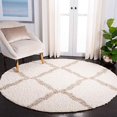thumbnail image 2 of Safavieh Dallas Shag Ivory Shag Rug - Round 6', 2 of 4