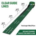 thumbnail image 3 of Golf Putting Mat, 3-Hole Portable Practice Green, Indoor Outdoor Training Aid, Realistic Roll Simulator, Compact Design for Home Office Skill Improvement, 3 of 5