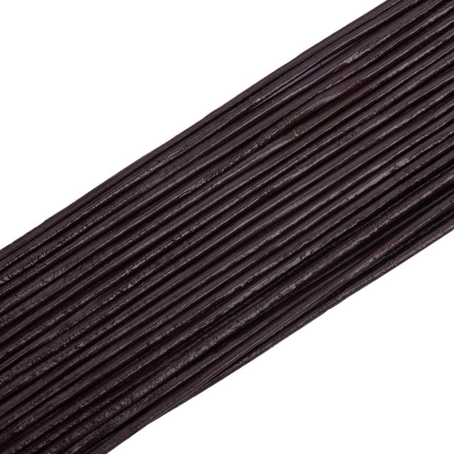HAOAN 1Roll 21.9 Yards Genuine Round Leather String Cord 3mm Rope for Saddle Brown Leather String Cord for Making Necklaces Bracelets Braiding Wraps Crafts and Hobby Projects