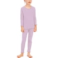 thumbnail image 2 of LSLJS Kids Round Neck Pajama Set Long Sleeved Pants Pajama Two Piece Pajama Sets, 2 of 8
