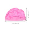 thumbnail image 3 of KAKOWELY Bonnet de Bain Anti-Froissement Bonnet de Bain Anti-Froissement Bonnet de Bain pour Femmes Bonnet de Bain Protecteur pour les Cheveux Bonnet de Bain 9.84"X5.71"X0.24 Pouces, 3 of 5