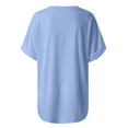 thumbnail image 3 of Birdeem Blouse Mode Femme Dégradé Imprimé Col en V Manches Courtes T-Shirt Ample, 3 of 6