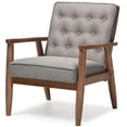 thumbnail image 1 of Allora Upholstered Gray Lounge Chair Rectangular Button-Tufting Unassembled, 1 of 6