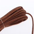 thumbnail image 3 of TISHITA 2pcs 3mm Flat Leather Braiding String 5 Yards Dark Brown, 3 of 7