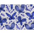 thumbnail image 5 of oneOone Tissu Rayonne Indigo Bleu Insecte & Floral Plume Matériel de Robe Tissu Imprimé Tissu au Mètre 56 Pouces de Large, 5 of 5