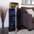 thumbnail image 3 of Koolatron 29 Bottle Dual Zone Wine Cooler, Black, 3 cu ft (86L) Compressor Wine Fridge, Freestanding Wine Cellar, Red, White, Sparkling Wine Storage in Home Bar, Kitchen, Apartment, Condo, 3 of 10