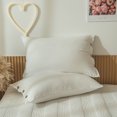 thumbnail image 2 of Move Over White Tassel Pillowcases King with Button Closure, Boho Tassel Pillow Cover Set of 2, 100% Washed Microfiber, 2 Pack, 2 of 7