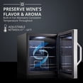 thumbnail image 3 of Ivation 12 Bottle Compressor Wine Cooler Refrigerator W/Lock, Silver, 3 of 8