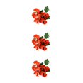 thumbnail image 1 of Decodeary Realistic Appearance Flower Decoration For Low Maintenance Garden Easy To Clean Cloth Decorations Fake Plants Flowers JH1241 Red 3Set, 1 of 6