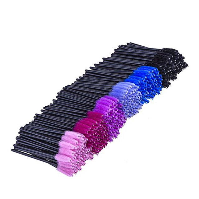 300 Pcs Baguettes de Mascara Jetables Multicolores Cils Oeil Brosse à Cils Applicateurs de Maquillage Kit