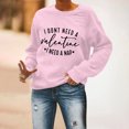 thumbnail image 4 of Meichang Sweat-Shirt pour Femmes, Chemise de la Saint-Valentin, Manches Longues, Cœur d'Amour, Imprimé Tendance, Col Rond, Décontracté, Printemps, 4 of 6