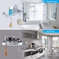 thumbnail image 5 of Shower Shelf, Bathroom Shelf Without Drilling, Rustproof Shower Soap Holder, Alu, 5 of 5