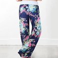 thumbnail image 3 of ORUYROP Womens Wide Leg Yoga Palazzo Pants Casual Printed Drawstring Trousers, 3 of 6